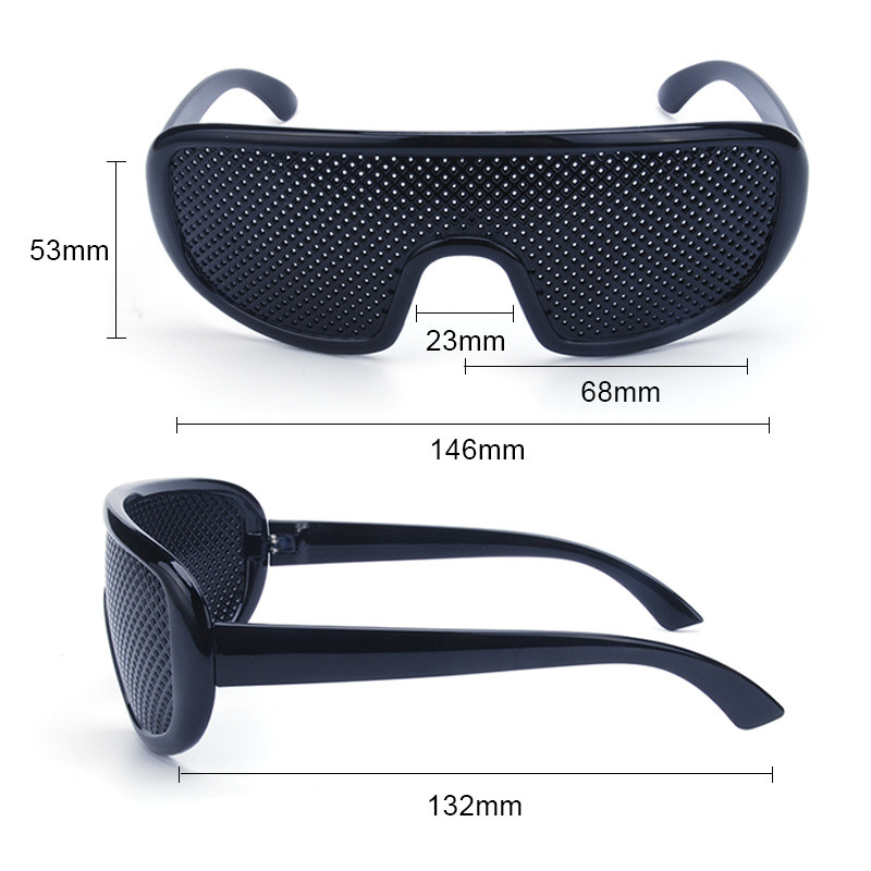 Vazrobe Pinhole Glasses Black Anti Fatigue Hallow Слънчеви очила Small Hole Anti Miopia Eyewear Висококачествена пластмаса