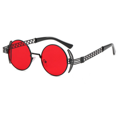 Vintage kerek Steampunk férfiaknak és nőknek Stílusos tervező punk divatszemüvegek egyedi keretes árnyalatok