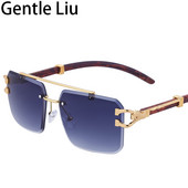 Kvadratiniai akiniai nuo saulės, vyriški, moteriški, 2023 m. prabangūs prekės ženklo berėmiai akiniai nuo saulės Leopard Dekoruoti akinių šešėliai UV400 nemokamas pristatymas