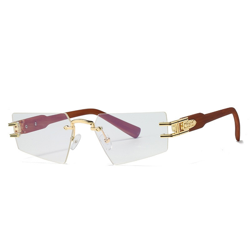 Ochelari de soare eleganti de marca de moda pentru barbati si femei Ochelari neregulati fara rame Nuante de lux unisex UV400