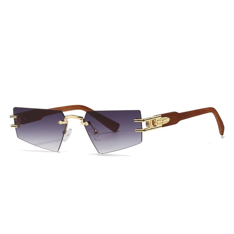 Ochelari de soare eleganti de marca de moda pentru barbati si femei Ochelari neregulati fara rame Nuante de lux unisex UV400