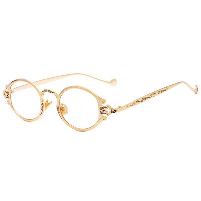 Elbru Vintage Steampunk Ovalne sunčane naočale Luksuzni gotički metalni okvir Gravirani suncobrani Street Snap UV400 Sunčane naočale Muške Ženske