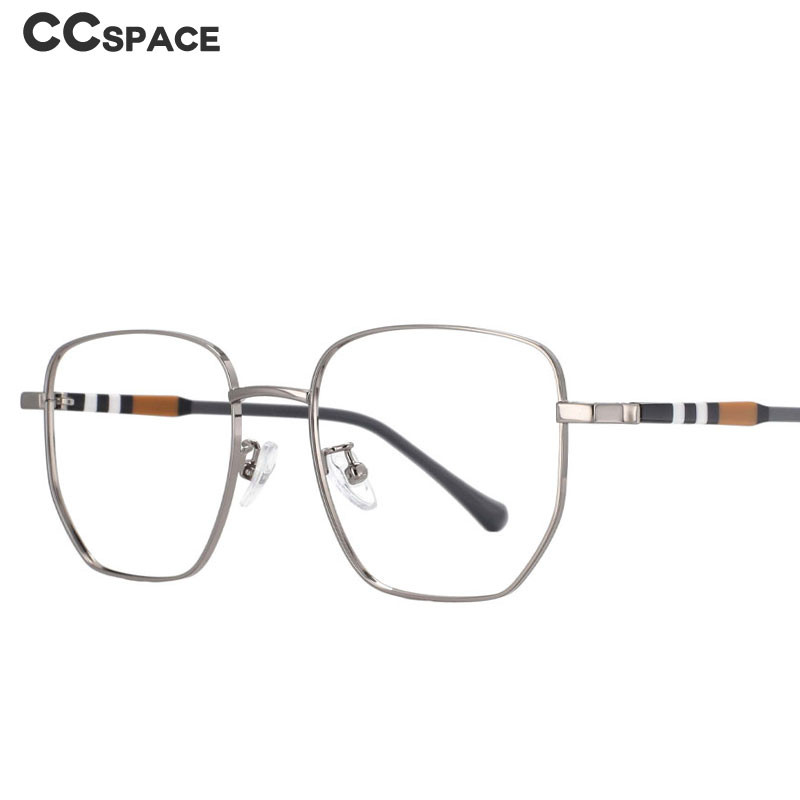 53862 Okvir marke Anti Blue Light Metalni optički okviri za naočale Prugasta noga Muškarci Žene Modne računalne naočale