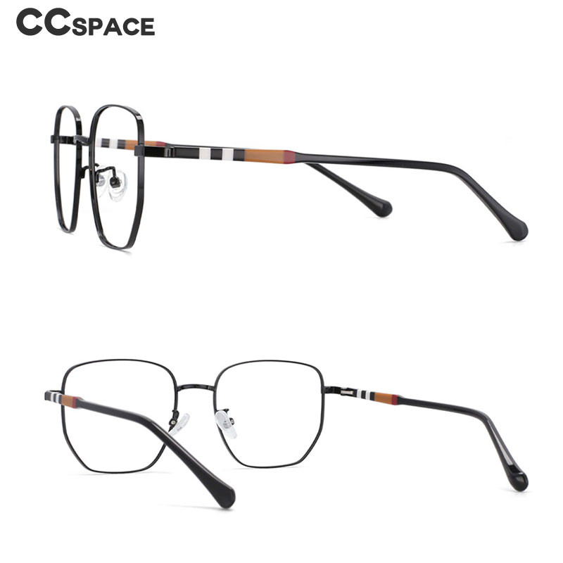 53862 Okvir marke Anti Blue Light Metalni optički okviri za naočale Prugasta noga Muškarci Žene Modne računalne naočale