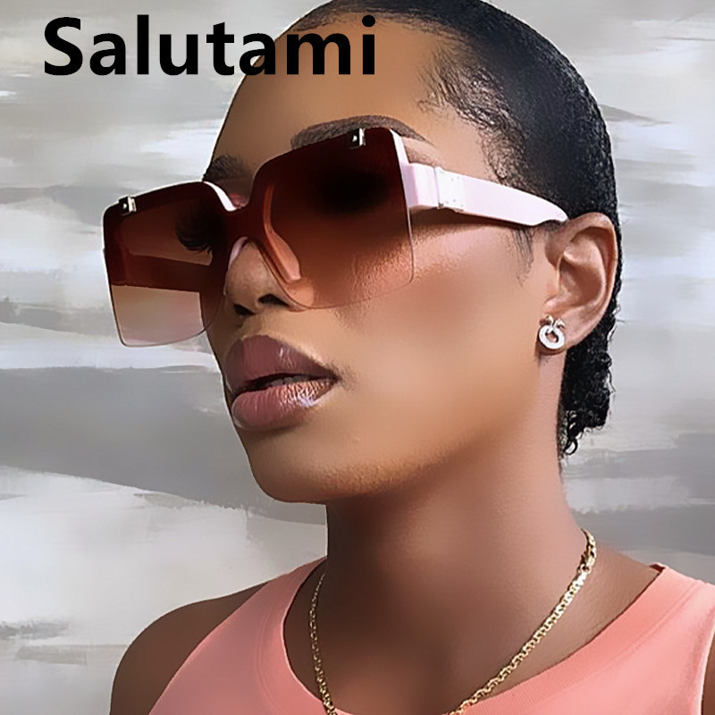 Jedinstvene poluokvirne četvrtaste sunčane naočale za žene Novi luksuzni brend Gradijent sunčane naočale Muške velike hip hop Uv400 naočale