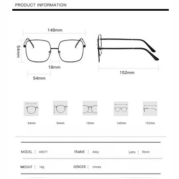 Unisex Anti Blue Ray φωτοχρωμικά γυαλιά γκρι, γυαλιά ηλίου Blu light blocking γυαλιά, σκελετό από γυαλί συνταγής A9077