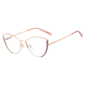 Ralferty Retro Glasses Women Anti Blue Light Decorative Cat Eye Female очила Frame For Prescription Optic Myopia oculos F95721