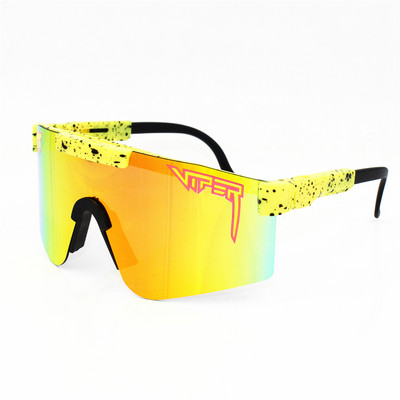 Pit Brand Viper Luksuzne modne prevelike sunčane naočale Rose Dvostruka široka polarizirana zrcalna leća tr90 okvir uv400 Muški Gafas Oculos