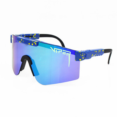 Pit Brand Viper Luksuzne modne prevelike sunčane naočale Rose Dvostruka široka polarizirana zrcalna leća tr90 okvir uv400 Muški Gafas Oculos