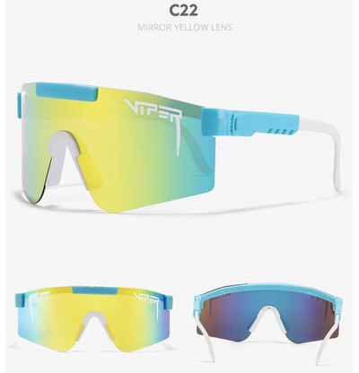 Pit Brand Viper Luksuzne modne prevelike sunčane naočale Rose Dvostruka široka polarizirana zrcalna leća tr90 okvir uv400 Muški Gafas Oculos