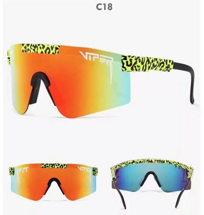 Pit Brand Viper Luksuzne modne prevelike sunčane naočale Rose Dvostruka široka polarizirana zrcalna leća tr90 okvir uv400 Muški Gafas Oculos