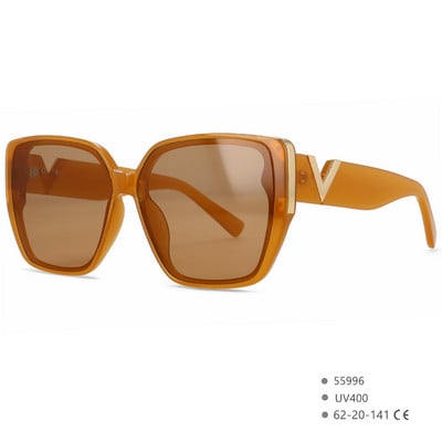 55996 Luxus márkájú V-alakú női napszemüvegek Tükörretró napszemüvegek hölgyeknek Luxus vintage árnyalatú női fekete Oculos