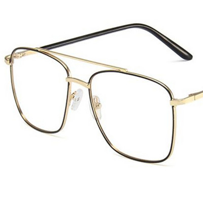 NOI Ochelari anti-lumină albastră Ochelari optici pătrați unisex Ochelari retro Ochelari de vedere cu ramă din aliaj cu fascicul dublu