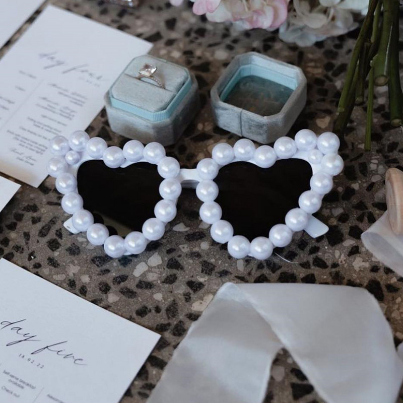 Ochelari de soare cu inimă la modă, pentru femei, 2022, de designer de marcă, ochelari de soare supradimensionați de perle pentru femei, nuanțe cu lentile degradate Ochelari pentru ochi Hip Hop