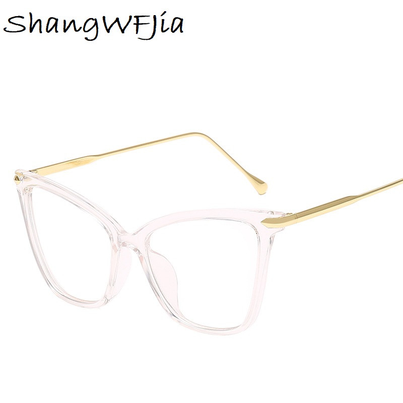 2021 Rame de ochi de pisică Ochelari de vedere cu design de marcă Ramă transparentă pentru femei pentru bărbați Ramă mare pentru ochi, lentile transparente pentru femei