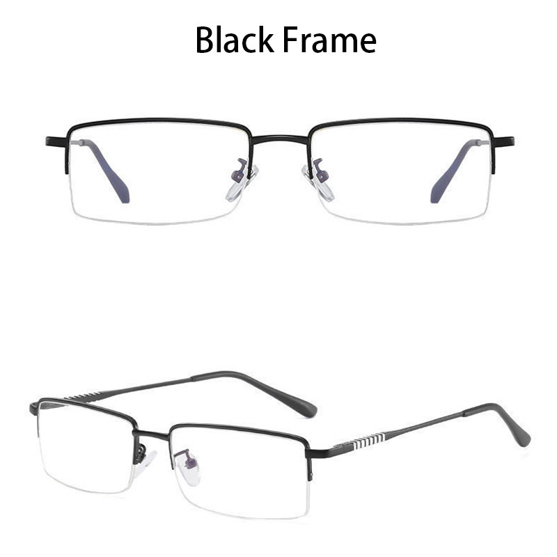 Umanco četvrtaste računalne naočale s poluokvirom za muškarce Filter plave svjetlosti Okvir od crne legure Optičke naočale Dioptrijske naočale 0