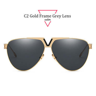 ALOZ MICC Ljetne retro pilotske sunčane naočale Muškarci Žene Brand Dizajn Metalni veliki okvir Modne uniseks sunčane naočale UV400 Oculos Q560