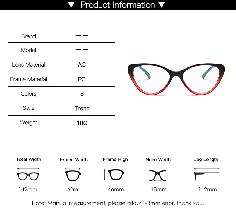 Μοντέρνο σκελετό γυαλιών αντι μπλε ανοιχτό Γυαλιά Cat Eye Γυναικεία Επώνυμα Γυαλιά Οπτικά Μυωπία Nerd Μαύρα Μωβ γυαλιά