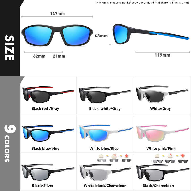 LIOUMO Klasikiniai Rožiniai lęšiai Poliarizuoti sportiniai akiniai nuo saulės Moteriški Vyriški Chameleonas Vairavimo akiniai UV400 Apsauga sonnenbrille herren