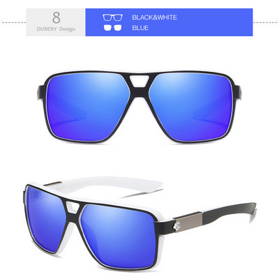 DUBERY 2023 Četvrtaste polarizirane sunčane naočale Muški modni okviri za naočale Brand Designer Black Mirror Driving Shadows 100% UV zaštita