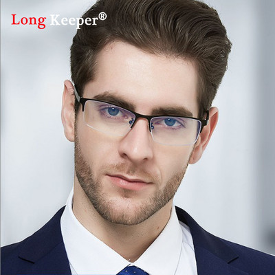 Ανδρικά γυαλιά σκελετού Anti Blue Light Half Rimless 2020 Προστασία ματιών Anti-blue Light Ανδρικά γυαλιά υπολογιστή