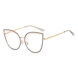 2022 m. prabangūs prekės ženklo kačių akių akinių rėmeliai moterims madingi optiniai rėmeliai, skaidrūs lęšiai, nereceptiniai akiniai moterims