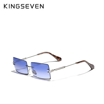 KINGSEVEN Ochelari de soare cu lentile dreptunghiulare cu gradient, ochelari de soare pătrați fără rame pentru femei 2020, stil tânăr, nuanțe pentru femei N810