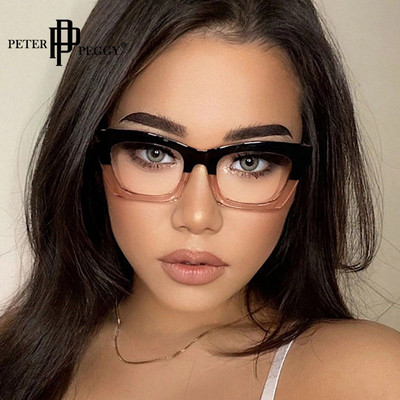 Új divatos női szemüvegek optikai keretek átlátszó szemüvegek vintage téglalap dioptriás rövidlátás átlátszó szemüvegkeretek férfi