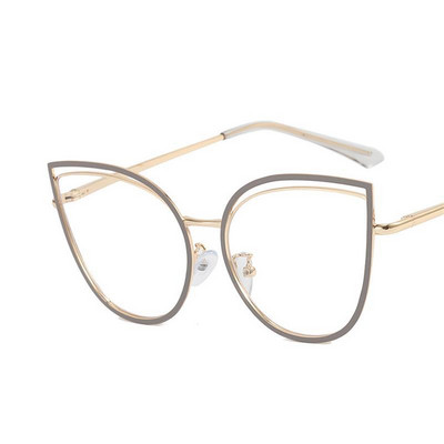 Metaliniai Cat Eye Anti Blue Light Akinių rėmeliai Moteriški Vyrai Klasikiniai Akinių Rėmeliai Skaidrūs Kompiuteriniai Akiniai Oculos Feminino