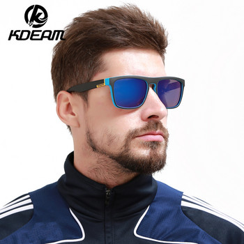KDEAM Hot Sale Μόδα Πλαστικά τετράγωνα πολωμένα γυαλιά ηλίου Man Classic Brand Design Αποχρώσεις Sport Mirror UV400 γυαλιά ηλίου με κουτί