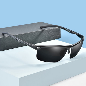 YIMARUILI Γυαλιά ηλίου μισού σκελετού αλουμινίου πολωμένα με μαγνήσιο Sports Ride γυαλιά οδήγησης Polarized γυαλιά ηλίου ανδρικά και γυναικεία 8550