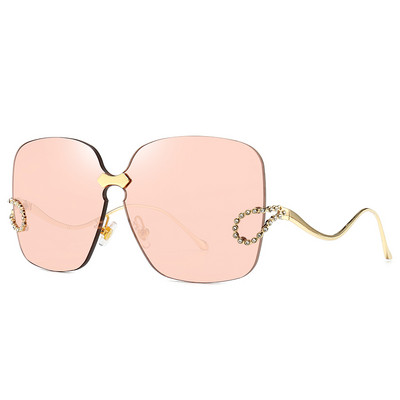 HBK 2020 Luksuzne ženske sunčane naočale bez okvira Ženske sunčane naočale Elegantni vintage aluminijski okvir od vještačkih dijamanata Klasične dizajnerske sjenila