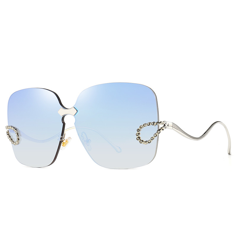 HBK 2020 Luksuzne ženske sunčane naočale bez okvira Ženske sunčane naočale Elegantni vintage aluminijski okvir od vještačkih dijamanata Klasične dizajnerske sjenila