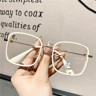 Ochelari anti-lumină albastră, femei, bărbați, ochelari de metal, ochelari clari, ochelari optici, cadru pătrat, lentile transparente, unisex