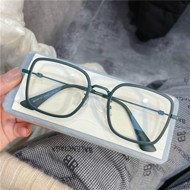 Ochelari anti-lumină albastră, femei, bărbați, ochelari de metal, ochelari clari, ochelari optici, cadru pătrat, lentile transparente, unisex