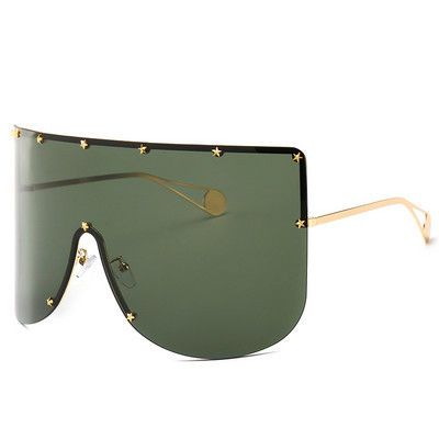 ALOZ MICC Ženske modne velike sunčane naočale Muške 2019 Vintage sunčane naočale s poluokvirom Ženske Pentagram Vjetrootporne naočale Q405