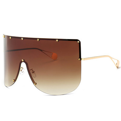 ALOZ MICC Ženske modne velike sunčane naočale Muške 2019 Vintage sunčane naočale s poluokvirom Ženske Pentagram Vjetrootporne naočale Q405