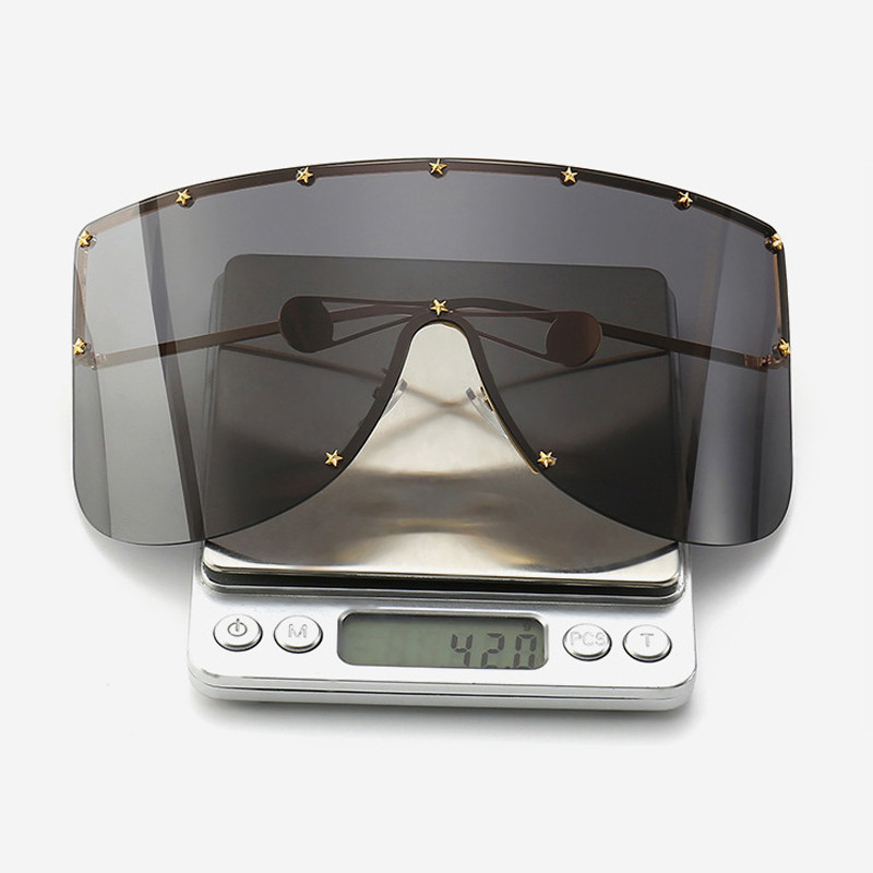 ALOZ MICC Ženske modne velike sunčane naočale Muške 2019 Vintage sunčane naočale s poluokvirom Ženske Pentagram Vjetrootporne naočale Q405