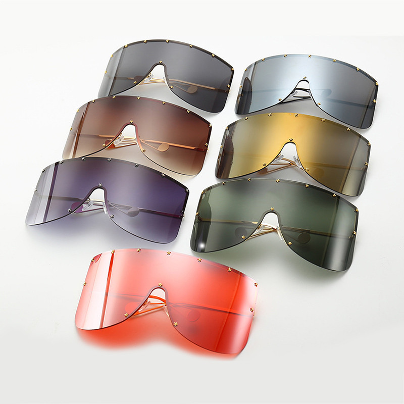 ALOZ MICC Ženske modne velike sunčane naočale Muške 2019 Vintage sunčane naočale s poluokvirom Ženske Pentagram Vjetrootporne naočale Q405