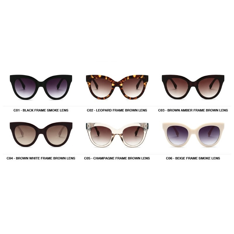 2019. aasta värvilised Cateye naiste päikeseprillid vanamoodsad naiste kassisilmade päikeseprillid