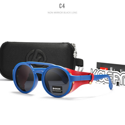 KDEAM Retro Vintage Steampunk слънчеви очила Мъже Жени Спорт на открито Punk Gafas de sol Reggae Glasses Leather Twin Bridge UV400