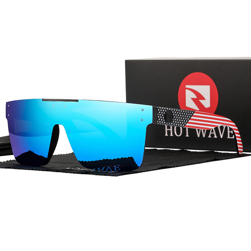 HOT WAVE sunčane naočale s plavim zrcalom, polarizirane muške naočale s lećama UV zraka, vintage modne četvrtaste muške sunčane naočale HW03
