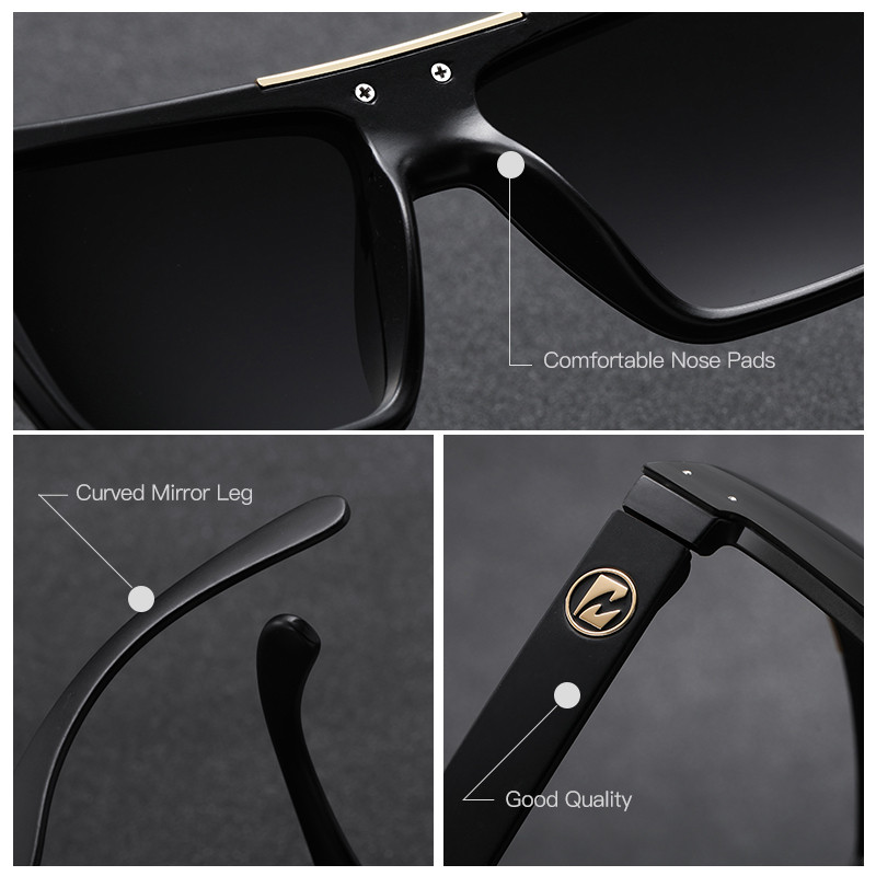 HOT WAVE sunčane naočale s plavim zrcalom, polarizirane muške naočale s lećama UV zraka, vintage modne četvrtaste muške sunčane naočale HW03