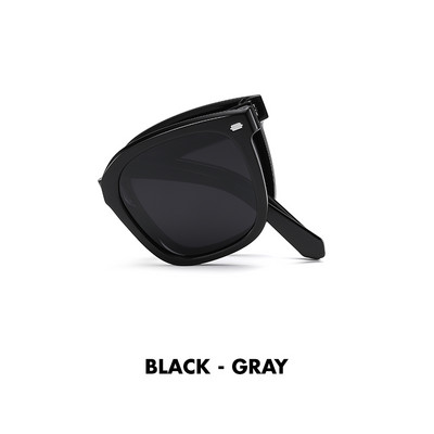 LIOUMO Ochelari de soare portabili, pliabili, pentru femei, polarizați, pentru bărbați, ochelari de soare de lux, pliabili, UV400, pentru șofat