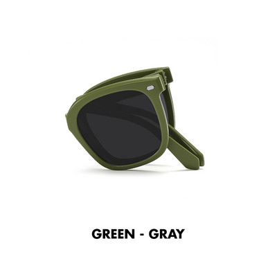 LIOUMO Ochelari de soare portabili, pliabili, pentru femei, polarizați, pentru bărbați, ochelari de soare de lux, pliabili, UV400, pentru șofat