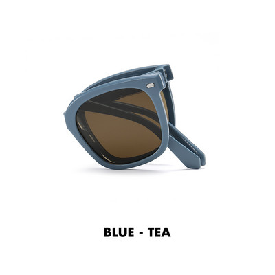 LIOUMO Ochelari de soare portabili, pliabili, pentru femei, polarizați, pentru bărbați, ochelari de soare de lux, pliabili, UV400, pentru șofat