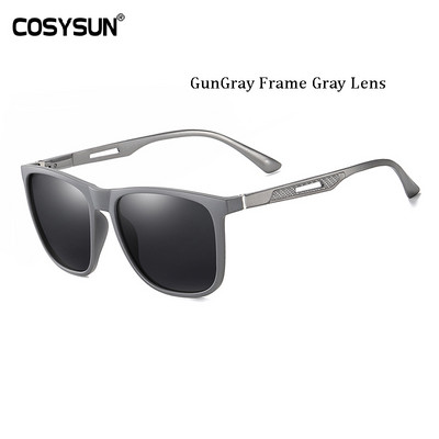 2021 Modne sunčane naočale Muške sunčane naočale za vožnju Al-Mg Legs Muške UV400 polarizirane četvrtaste TR okvire Muške sunčane naočale CS3033