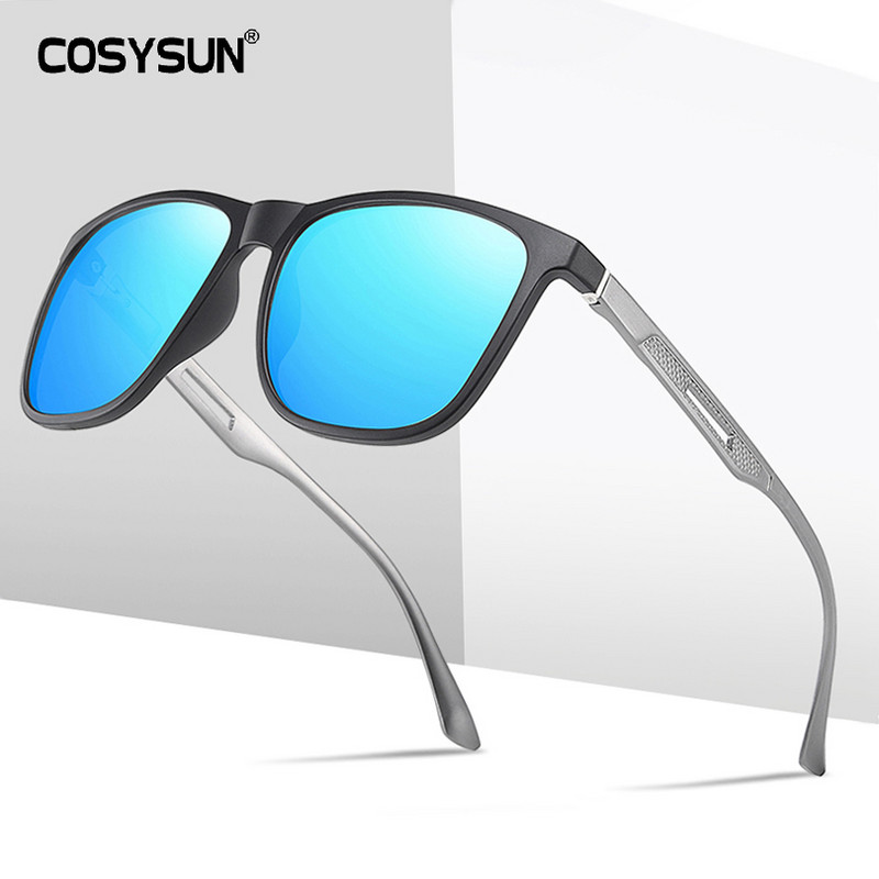 2021 Modne sunčane naočale Muške sunčane naočale za vožnju Al-Mg Legs Muške UV400 polarizirane četvrtaste TR okvire Muške sunčane naočale CS3033
