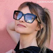 Nove modne europske i američke četvrtaste ženske sunčane naočale s velikim okvirom protiv ultraljubičastih sunčanih naočala za zaštitu od sunca na otvorenom