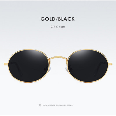 2022 Brand Polarized Women Driving Metal Eyewear Mens Oval Vintage Retro Glasses Малки дизайнерски класически кръгли слънчеви очила Розови